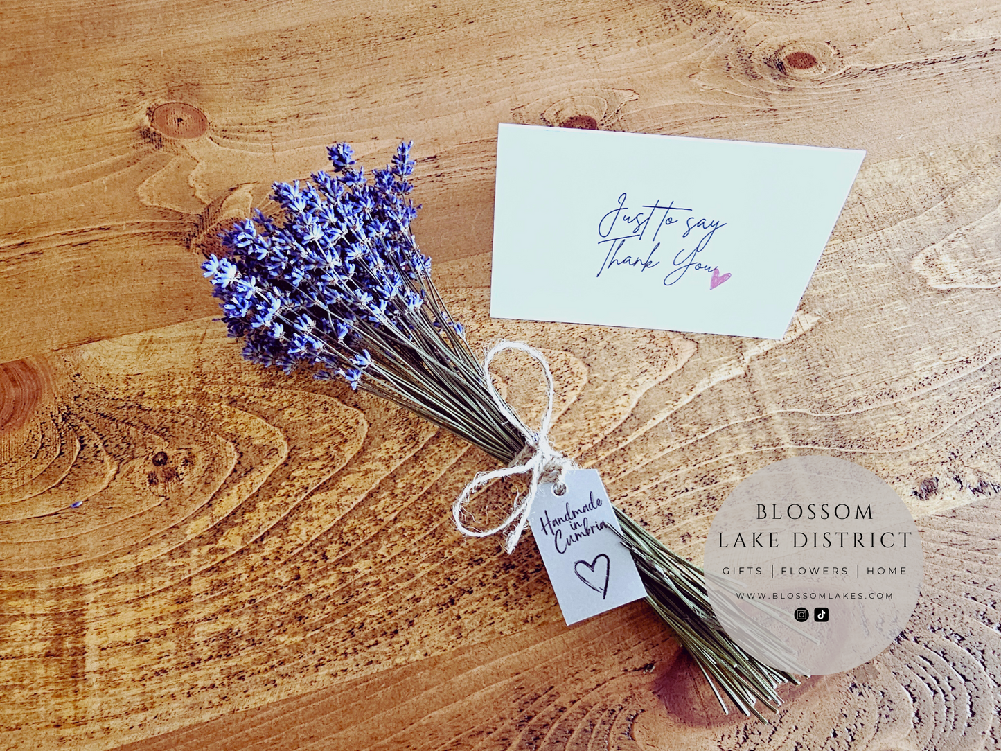 Dried Lavender Bouquet & Personalised Card Letterbox Gift