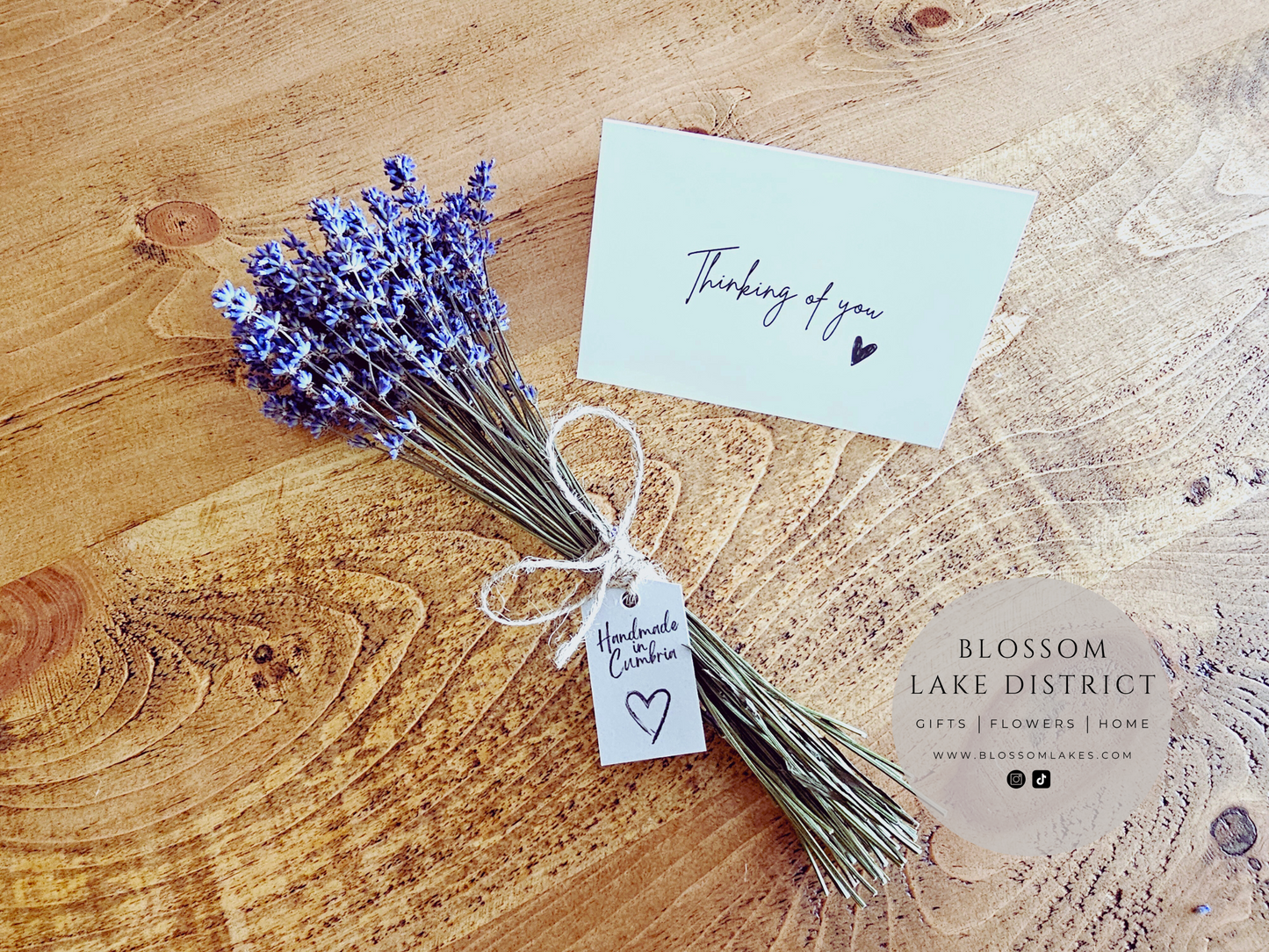 Dried Lavender Bouquet & Personalised Card Letterbox Gift