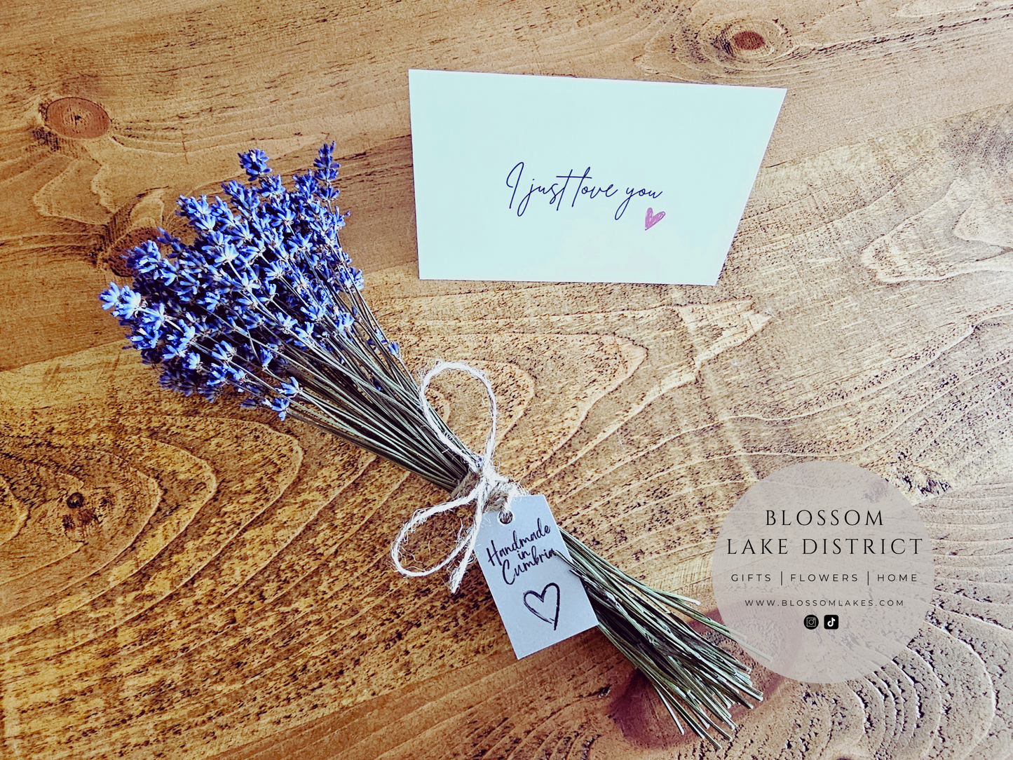 Dried Lavender Bouquet & Personalised Card Letterbox Gift