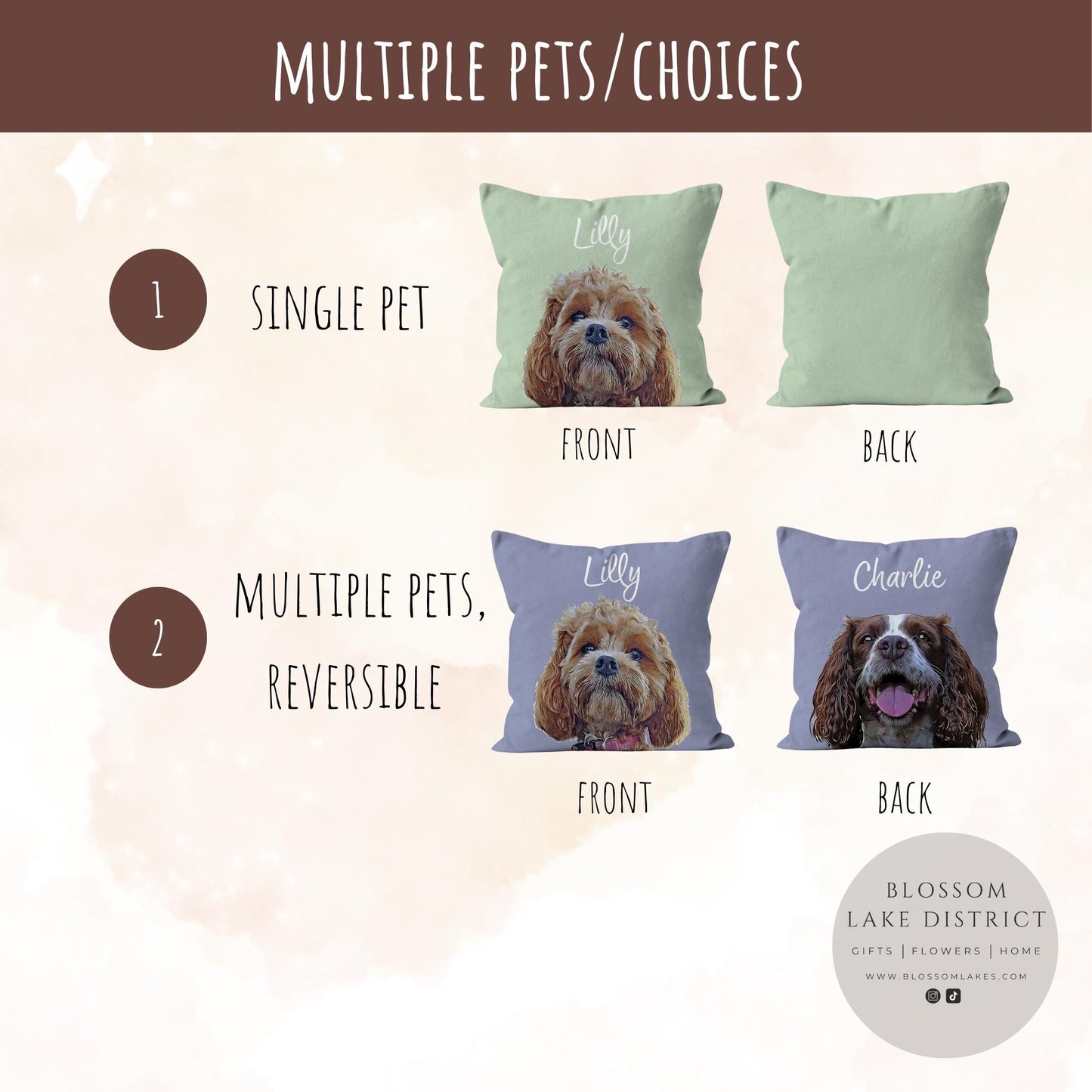 Personalised Pet Pillow Using Pet Photo