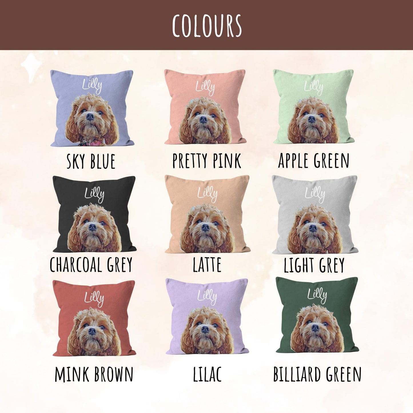 Personalised Pet Pillow Using Pet Photo